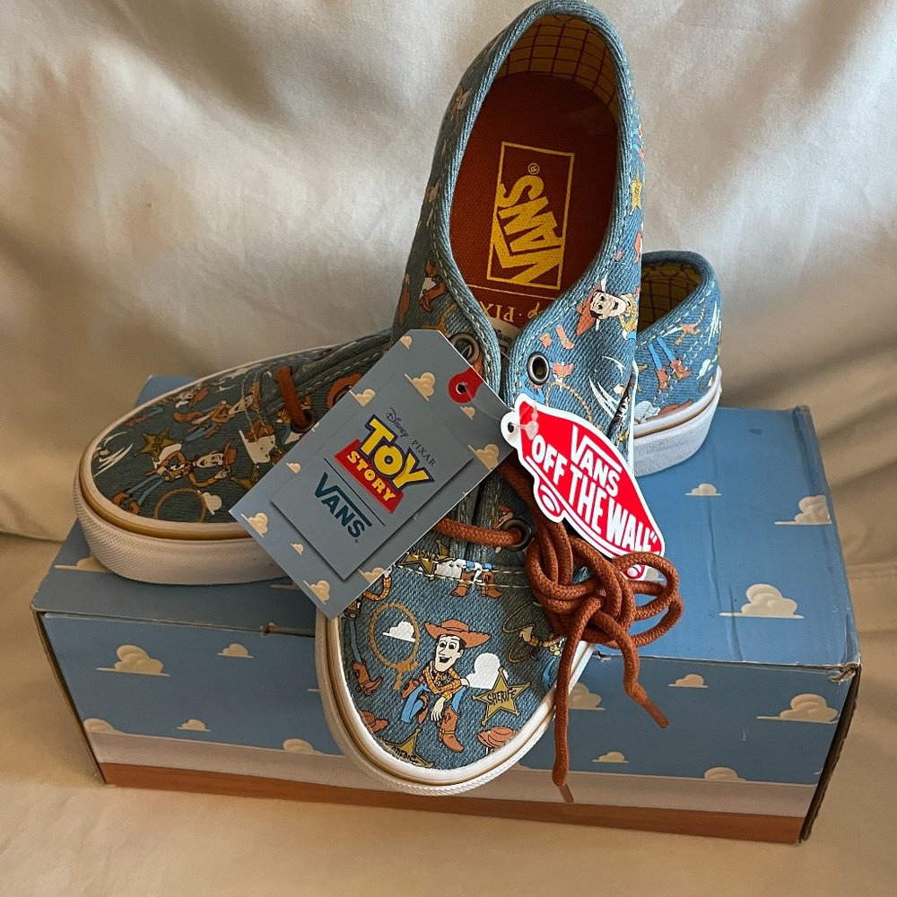 Authentic Toy Story-Woody- Vans-Boys size 4 Girls size 5.5 (NWT)